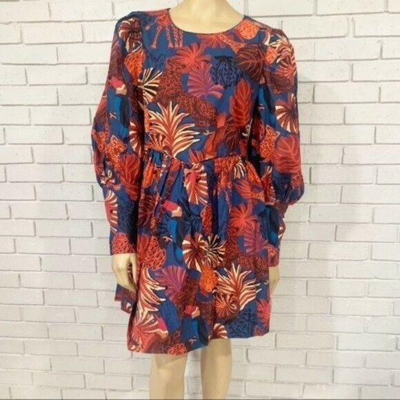 Farm Rio Women’s Animals Tapestry Mini Dress - Size Large - Picture 9 of 12